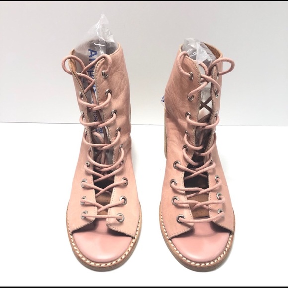 FREE PEOPLE JEFFREY CAMPBELL Minimal Lace Up Heels - Picture 4 of 12